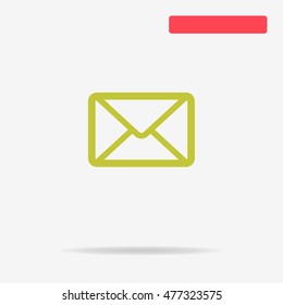 Envelope icon. Vector concept illustration for design.