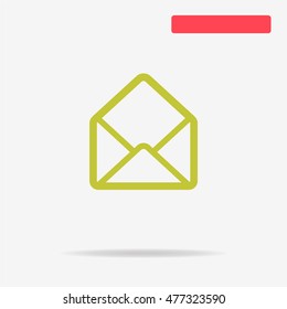 Envelope icon. Vector concept illustration for design.