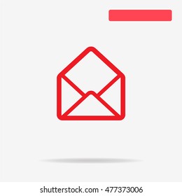 Envelope icon. Vector concept illustration for design.