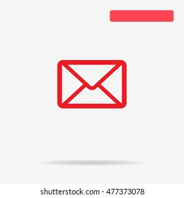 Envelope icon. Vector concept illustration for design.