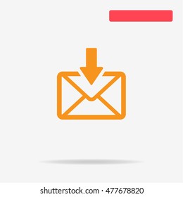 Envelope icon. Vector concept illustration for design.