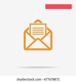 Envelope icon. Vector concept illustration for design.