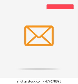 Envelope icon. Vector concept illustration for design.