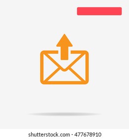 Envelope icon. Vector concept illustration for design.
