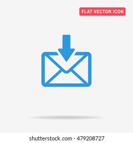 Envelope icon. Vector concept illustration for design.