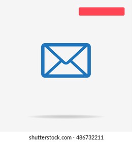 Envelope icon. Vector concept illustration for design.