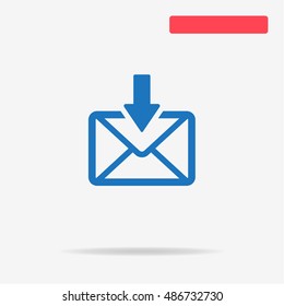 Envelope icon. Vector concept illustration for design.