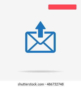 Envelope icon. Vector concept illustration for design.