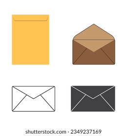 Envelope icon vector design illustration background