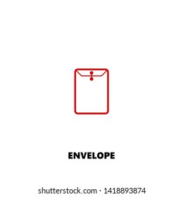 envelope icon. envelope vector design. sign design. red color
