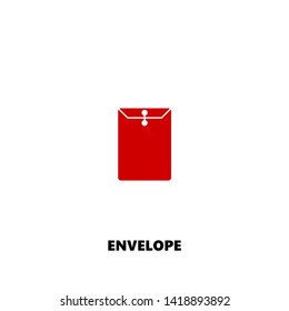 envelope icon. envelope vector design. sign design. red color