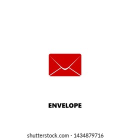 envelope icon. envelope vector design. sign design. red color
