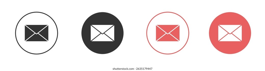 Envelope icon vector design template simple and clean style