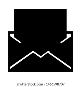 envelope icon vector design in white background
