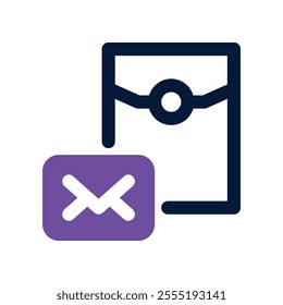 envelope icon. vector dual tone icon for your website, mobile, presentation, and logo design.