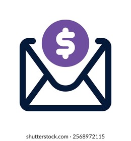 envelope icon. vector dual tone icon for your website, mobile, presentation, and logo design.