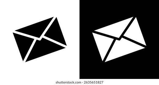 Envelope icon Vector in flat style. Collection silhouettes