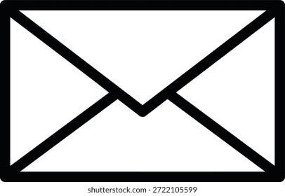 Ilustración vectorial del icono del sobre, diseño mínimo blanco y negro para el email, Ilustración vectorial del icono del sobre, diseño mínimo blanco y negro para el email, 