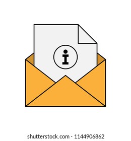 Envelope icon, vector illustration design. Communication collection.