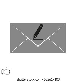envelope, icon, vector illustration EPS 10
