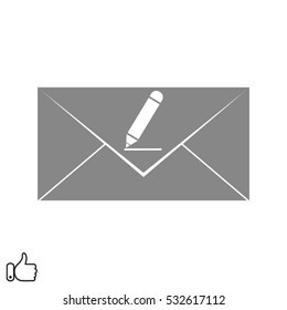 envelope, icon, vector illustration EPS 10