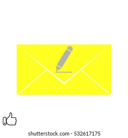 envelope, icon, vector illustration EPS 10