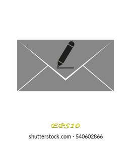 envelope, icon, vector illustration EPS 10