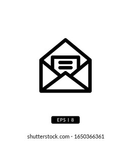 Envelope icon vector, illustration logo template for many purpose. Isolated on white background.