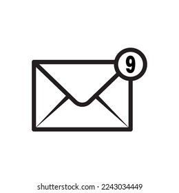 Envelope icon vector illustration logo template for many purpose. Isolated on white background.