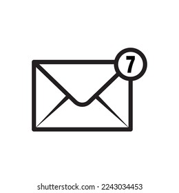 Envelope icon vector illustration logo template for many purpose. Isolated on white background.
