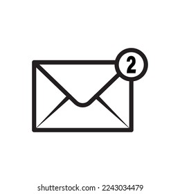Envelope icon vector illustration logo template for many purpose. Isolated on white background.