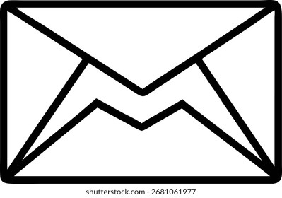 ícone de envelope vetor ilustração estrutura de tópicos estilo mensagem de correio.