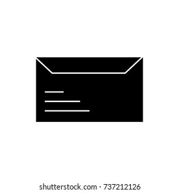 envelope  icon, vector illustration, sign on isolated background