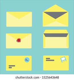 Envelope icon. Vector illustration style
