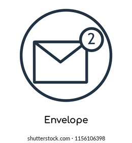 Envelope icon vector isolated on white background, Envelope transparent sign , thin symbols or lined elements in outline style