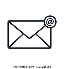 Envelope icon vector logo template trendy