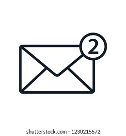 Envelope icon vector logo template trendy