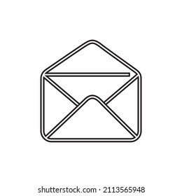 Vector de icono de sobre. Señal de ilustración de correo. Símbolo de la letra. Publicar el logo.