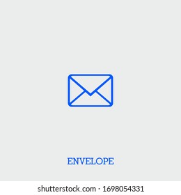 envelope icon. envelope vector on gray background