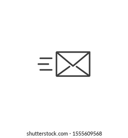 Envelope icon vector on white background