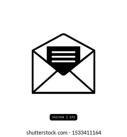 Envelope Icon Vector - Sign or Symbol