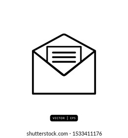 Envelope Icon Vector - Sign or Symbol