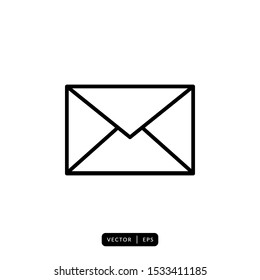 Envelope Icon Vector - Sign or Symbol
