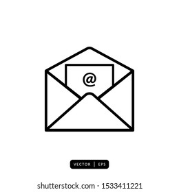 Envelope Icon Vector - Sign or Symbol