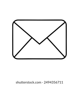 Umschlag Icon Vektorgrafik Stil Schwarz-Weiß Hintergrund