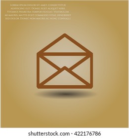 envelope icon vector symbol flat eps jpg app web concept website