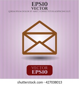 Envelope icon vector symbol flat eps jpg app web concept website