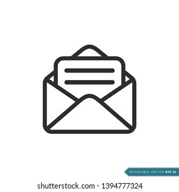 Envelope Icon Vector Template Flat Design