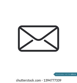 Envelope Icon Vector Template Flat Design