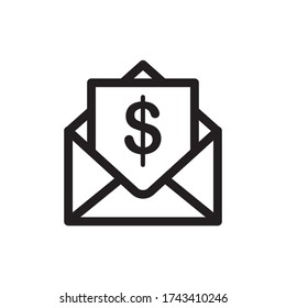 Envelope Icon Vector in Trendy Flat Design
